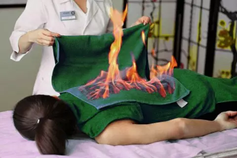 массаж огнём